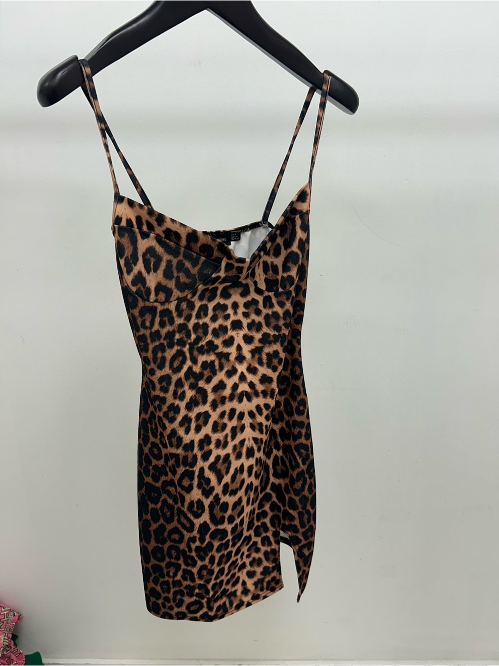 PrettyLittleThing Leopard Print Cowl Neck Cami - Brown/Black